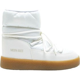 Resim Moon Boot Ltrack Low Nylon Kadın Kar Botu Beyaz 