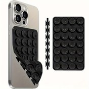 Resim 1 adet Evrensel Güçlü Yapışkan Telefon Tutucu, 24 Emme Kupası ile - Su Geçirmez, Eller Serbest Kurulum, for Iphone, for Samsung, Araba, Banyo ve Ayna için - Silikon Malzeme, Kompakt Tasarım, Güvenli Kavrama, Tüm Gün Kullanımı için Uygun, Banyo Kurulumu | Evrensel Telefon Tutucu | Dayanıklı Silikon 