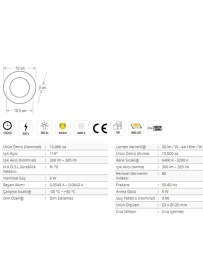 Resim Cata 6W Sıva Altı Led Panel Spot Ct-5145 - Gün Işığı - Alüminyum Kasa 