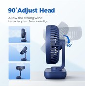 Resim Usb Masa Vantilatörü, 4000mah Şarj Edilebilir Pil, Ven Çok Renkli,l 