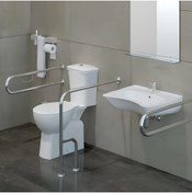 Resim Turavit Engelli Beyaz Kanallı Alttan Klozet Takımı ENG1603, Nkp İpek Yavaş Kapak 