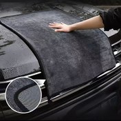 Resim Premium Mikrofiber Araba Havlusu - Çift Büküm Tasarımı, İz Bırakmayan Hızlı Kuruma, Sedanlar, Kamyonetler ve Su Taşıtları İçin Uygun 