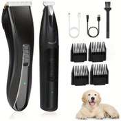 Resim Willowhaven Siyah Köpek Kırkma Makinesi Seti 2si 1 Arada Profesyonel Led Işıklı Şarjlı Evcil Hayvan Tıraş Makinesi 