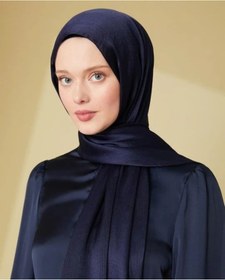 Resim FRESCO SCARFS Tesettür Hijab Janjan Abiye Şal*Lacivert 24 