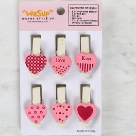 Resim Loren Dekoratif Pembe Kalp Desenli Mandal 6'lı 