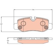 Resim TRW GDB2102 Fren Balatasi ( Mercedes W447 Vito Arka ) (WC456284) 