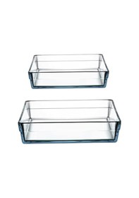 Resim Paşabahçe Borcam Premium Kare Tepsi Set (BÜYÜK KÜÇÜK)59314-59304 