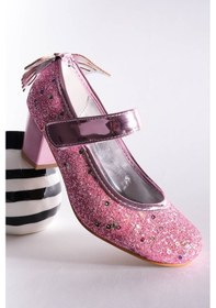 Resim Epaavm - Topuklu Arkası Kelebekli Pembe Taşlı Ayakkabı - Mwm2206 Pembe 