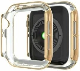 Resim Apple Watch 40 Mm Uyumlu Kılıf i Taşlı Çerçeve Kristal Kenarları Komple Koruyan Çerçeve 