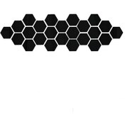 Resim Siyah 12 Adet 3d Ayna Altıgen Vinil Çıkarılabilir Duvar Sticker Çıkartması Ev Dekor Sanat Dıy Diğer 