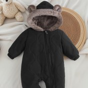 Resim BOOMI ISLAND ' Kışlık Sıcak Tam Fermuarlı Tulum - Kalın Polar Astarlı Soğuk Hava Kıyafeti Ayı Kulaklı ve Fermuarlı, Yumuşak Polyester Kumaş, Dış Mekan, Cadılar Bayramı Şükran Günü Noel için - Sevimli ' Giyim, ' Kışlık Giyim, ' Kışlık Giyim, ' 
