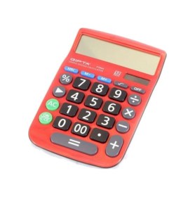 Resim Hesap Makinesi Masa Tipi 12 Dıgıt Kırmızı Diğer 