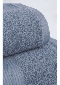 Resim 2 Parça Battal Lüks Premium Banyo Spa Havlu Takımı 90x170 Cm İndigo Renkli 