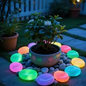 Resim 6/24 adet Ekstra Büyük Luminous Çakıl (Rastgele Renkler) Bahçe Peyzajı, Pist Dekorasyonu ve Akvaryum Yıldız Manzarası için. Bu Romantik Parlayan Taşlar Ev/Dış Mekan Dekorasyonu, Moda Gösterisi Dekoru ve Akvaryum Gösterileri için Uygun, Mükemmel Noel, Sevgililer Günü ve Yıllık Kullanım İçin. Güneş Işığı veya Işık Absorbe Ederek Gece Parlayabilir, Elektrik Gerektirmeksizin Bir Romantik Sahne Yaratmanıza İzin Verir. 