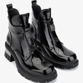 Resim Valmenti Kadın Hakiki Deri Siyah Rugan Casual Bot 322 2353905 Bn Bot Sk24-25 Sıyah Rgn Siyah Rugan 