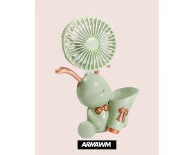Resim Ayıcık Figürlü Mini Fan Kalemtraş ve Kalemlik Pembe/mavi/yeşil 