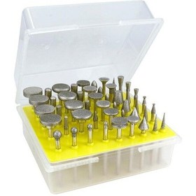 Resim Elmas Taşlama Kafa Zımpara Shank Büyük Boy 50'li Set 3.0 MM 
