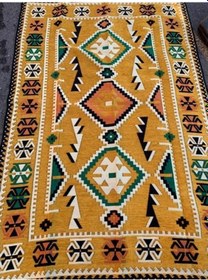 Resim Coton Şark Köşesi Antep Anadolu Desenli Kilim Sarı 120x180 CM 