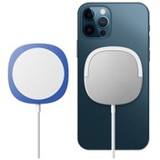 Resim Butu Y3 15w 12/13 Serisi İçin Magsafe Manyetik Çekim Kablosuz Şarj Cihazı Mavi 