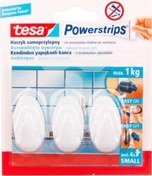 Resim Tesa İz Bırakmadan Sökülebilir Askı Küçük Oval Beyaz, Powerstrıps 