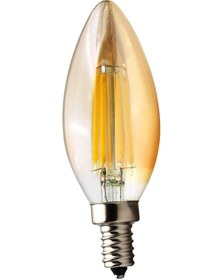 Resim Amber C35 Rustik Led Filament Ampul 4w E14 Gün Işığı Dekoratif 