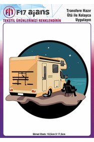 Resim F17 Ajans Ütü Ile Yapışan Tekstil Dtf Baskı Görseli Karavan 