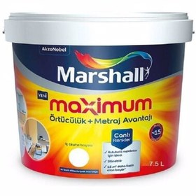 Resim Marshall Maximum Silikonlu Ipek Mat Badem Ezmesi 7,5lt 10kg 