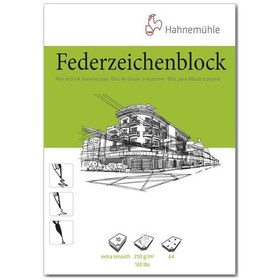 Resim Hahnemühle Federzeichenblock Çizim Defteri A4 250G 10 Yaprak 