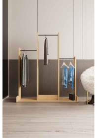 Resim Decormet Salvitor 3lü Elbise Askısı Safir Meşe Çok Renkli 