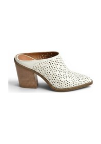 Resim Fox Shoes Y654930703 Beyaz Hakiki Deri Western Topuklu Kadın Terlik 