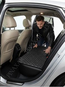 Resim Renault Megane 3 Cabrio 2010-2015 Ön Arka Set Koltuk Minderi, Siyah Deri Beyaz Dikiş 