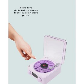 Resim Astraltech Bluetooth Retro Pikap Hoparlör - Projektörlü Gece Lambası 