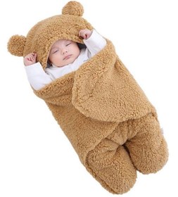 Resim Bundera Nesli Yeni Doğan 0-6 Ay Bebek Dış Kundak Uyku Tulumu Wellsoft Peluş Kapüşonlu Sarma Battaniye 