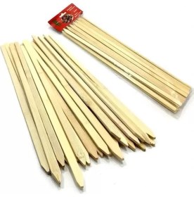 Resim Royaleks Group Bambu Adana Kebap Şişi Ahşap 25 Adet Yassı Çöp Şiş Kebap Şişi 30 cm 