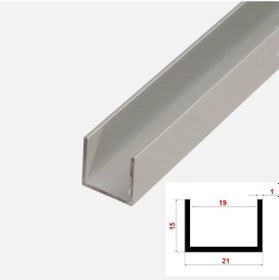 Resim U Alüminyum U Profil Kapama Profili Kanal 19 Mm 443183160 