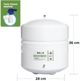 Resim Su Arıtma Cihazı Tankı - Vana Dahil-Ntibakteriyel-3,2 Galon -12 L 