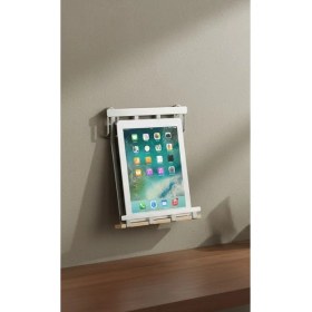 Resim Saban Duvara Monte Tablet ve Kitap Tutucu – Sabit Montajlı, Kaymaz Alt Destekli 