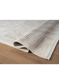 Resim Cosmos Cs008a Krem Halı Modern Detaylı Pamuk Taban Viskon Tozuaz Salon Yatak Odası Koridor Halısı-680 Krem 