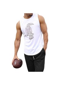 Resim Bluu Parrot Kolsuz Sporcu T-shirt Tank Top Spor Atlet 