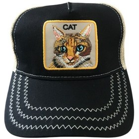 Resim Bd Tekstil Cat Kedi Baskılı Sarı Siyah Şapka Sarı 