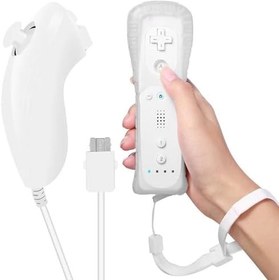 Resim GBKDQQ Wii Uzaktan Kumandası Oyun Denetleyicisi, Wii Controller Uzaktan Kumanda, Nunchuck, Wii Vernbedinung Remote Plus için Yedek Kumanda Jostick Game Handle Wii/Wii U Konsol için, Beyaz 