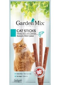 Resim Garden Mix Somonlu Kedi Stick Ödül 10'lu 3 x 5 G 