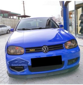 Resim Vw Golf 4 1997-2003 Uyumlu Üniversal Astra H Lip Esnek Ön Lip 2 Parça Tampon Altı Dil Karlık Ön Ek 00 Şüscaroto Aksesuar 
