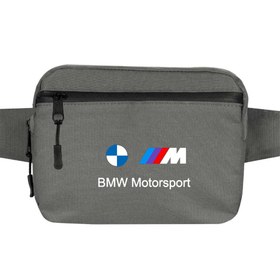 Resim Bmw Logo M Power Motorsport 2 Bel Çantası - Gri 