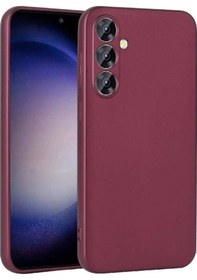 Resim Galaxy S24 Kılıf Zore Premier Silikon Kapak Mürdüm 