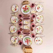 Resim 38 Parça 8 Kişilik Handmade Nazra Desen Kahvaltı Takımı - Stoneware Kahvaltı Sunum Seti Vienev