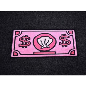 Resim Zehra Abla Halı Yeni Lüks Dekoratif Pembe Para Banknotu Tasarım Digital Baskı Makine Halısı 7164 Çok Renkli 