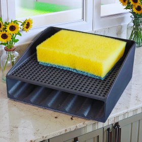 Resim Ikizler Bulaşık Süngeri Koyma Aparatı Su Çıkış Kanallı 