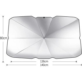 Resim Urbana Araç Ön Cam Için Katlanır Şemsiye - Gümüş (Yurt Dışından) 