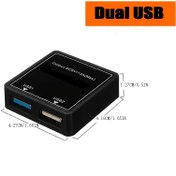 Resim Güneş Enerjili Dönüştürücü, 6V-24V Giriş, 5V 3A USB Çıkış, Plastik Malzeme, Batarya Yok, Çalışma Gerilimi ≤36V, Çift USB Portu, Güneş Düzenli Çıkış Kontrol Devresi 